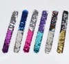 À la mode Enfants Bijoux Sirène Paillettes Boucle Bracelet Pour Enfants Jouets Femmes Double Couleurs Paillettes Slap Bracelets Accessoires Festival Fête De Noël Cadeaux