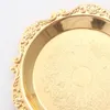 Storage Tray Cake Pastry Plate Metal Jewelry Ring Gold Silver Home Decorative Plate Kitchen Tableware yq00700