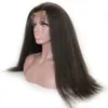 360 Lace Frontal Human Hair Wig Pre Plucked Hairline Yaki Straight Brazilian Remy-Hair Wigs With Baby Hairs