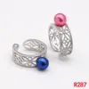 Moda 925 Sterling Silver Pearl Pierścień Montaż 30 Styl Regulowane Srebrne Kobiety Uchwyt Ring DIY Montowana Biżuteria PN1901