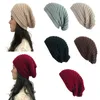 Chapéu elástico de malha gorro macio mulher quente viagem crochê boné casual masculino inverno ao ar livre chapéu de esqui dc958