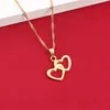 Collana con ciondolo a forma di cuore Gioielli color oro da donna Regalo eccellente Catena di gioielli d'amore Regalo di San Valentino