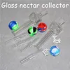 10mm 14mm Quartz Dab Straw Narguilé Conseils Pour Nectar avec 5 ml de récipients en silicone Verre Eau Bongs Tuyaux Plates-formes pétrolières