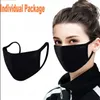 Designer moda algodão face máscara preta dustproof cover pm2.5 máscaras face lavável máscaras reutilizável anti poeira respirável mascherinefy9043