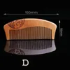 20pcs / lot pode Gravado Logo pentes de madeira bolso Hetero madeira Beard Combs Personalizado Natural Wood Comb