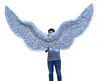 Volwassenen Hoge Kwaliteit Grote Zilveren Angel Wings Creatieve Bit Achtergrond Wanddecoratie Propdingen Bruiloft Verjaardagsfeestje Feather Deco Props