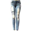 Women's Skinny Hole Ripped Jeans New Fashion Women Baggar Pants Heigh Quality Boyfriend Denim Biker Jeans Female Pencil Pants