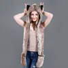 chapéu da forma Mulheres chapéus femininos chapéus inverno tampas quentes Lenço e luvas junto Cap Animal dos desenhos animados Hat Faux Fur Hat Plush lobo em forma