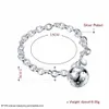 Classic Bracelets Drop Ball Hollow Five-pointed Star Silver Plated Bangles 925 Silver Charm Bracelet For Unisex Jewelry Party Gift POTALA043