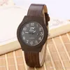 Watches for women Simulation Watches Casual Wooden Color Leather Strap Watch Wood Male Wristwatch Men Wooden Quartz Watches