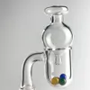 25mm 3mm d'épaisseur narguilé biseauté Quartz Banger Carb Cap avec 10mm 14mm tête de fusée à fond rond coloré Terp Pearl Glass Ball Caps Nail