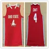 Custom Xxs-6xl Made #4 Aaron Craft Basketball Jerseys Ohio State Buckeyes College Man Women Youth Size S-5xl Any Name Number