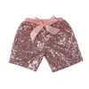 Baby flickor paljetter shorts byxor casual byxor mode spädbarn glitter bling dansbutik båge prinsessan shorts barn kläder8859054