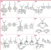 Wholesale- Femmes Bijoux Ensembles 925 Silver Plaqué Bonne chance Éléphant / Cheval / Dauphin / Life Tree Boucles d'oreilles Collier Set Ensemble de mariage Bijoux