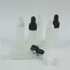 50pcs/lot 1ml 2ml 3ml 5ml Clear Glass Dropper bottle Mini Frosted Glass essential Oil bottle with hose vials