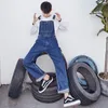 Hip-hop Wide Leg Bib Denim Overalls Men Large Size 50 huge Baggy cargo jean jumpsuits Fashion Straight cowboy RompersTrousers