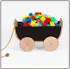 Storage basket Children Furniture room toy pull wooden cart parent-child restaurant accessories