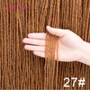 Dreadlocks DIY CROCHET HEURS Extensions de cheveux synthétiques tisser ombre Blonde 18 pouces tresses soeurs micro-serrures droites 27Strand2073481