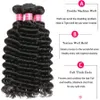 Brizilian Brizillian Puruvian Deep Curly Hair Bundles with 4x4 Lace Closure Malaysian Deep Wave Human Hair 3 Bundles with Lace Clo5160489