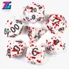 Set Dice Old 7pcs البلاستيك الفريد من نوعه التأثير 2224