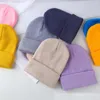 22 kleuren klassieke heren dames dames slouch beanie gebreide oversize muts schedel hoed caps liefhebbers kattened cap solide muts caps