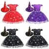 Halloween kostium dziewczyny cosplay sukienki z czarownicą kapelusz ubrania dzieci sceniczne taniec czarownica kostium lato księżniczki sukienki pettiskirt ayp6086