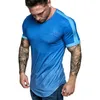 Homens Slim Casual Fit T-Shirt Verão Gradiente Cor Manga Curta T-shirt Solta 2020 Homme Harajuku Alta Qualidade Tops Camisetas