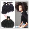 Brasileira virgem humano kinky curly full end extensões de cabelo a granel trança não transformados curly natural cor preta extensões humanas