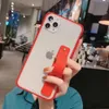 Funda de teléfono con correa de muñeca a prueba de golpes para iPhone 11 Pro Max XR XS Max 6 6S 7 8 Plus X funda trasera suave de TPU Color caramelo regalo