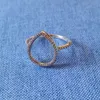 925スターリングシルバーティアティアドロップウェディングリング高品質のボックスセットFashon CZ Diamond Hollow Teardrop Rings for Womenギフトジュエリー238p