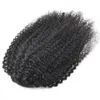 Cola de caballo de cabello humano peruano Afro Kinky Curly 4B 4C Cola de caballo 140g Cola de caballo humana Extensiones de cola de caballo de cabello humano virgen sin procesar