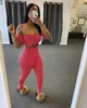 Sexy 2 Piece Dress Set Off Shoulder Tube Top and Stacked Skinny Pants Matching Tracksuit Leggings Pant Suits