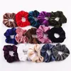 2019 30pcs Girl Women's Velvet Hair Scrunchies Tie Accessories Ponytail Holder Scrunchy Hair bands velour Hair loop Pleuche Headwear