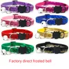 Dog Cat Collars Reflective Adjustable Size pet Nylon Strap Bell Collar Puppy Necklace Safe