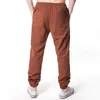 Male Cotton Linen Joggers Black Men's Pants Lace Up Spring Mens Trousers Summer Streetwear Clothes Loose PANTS1