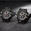 Benyar Mens Watches Top Luxury Sport Chronograph Fashion Men Waterproof Luxury Brand Gold Quartz Watch Saat Reloj hombre297y