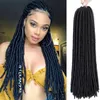 6 Packs Full Head Dreadlock Synthetic Hair Extensions Crochet Braids Soft Faux Locs Synthetic Braiding Bomba Dreadlock Free Express Shipping