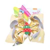6ピース/ロット7 ''クリスマスジョジョシーワビッグソフトレザージョジョブーズかわいいキラキラパッチヘア弓ブティックヘアクリップヘアアクセサリー