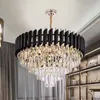 Lampadario moderno a LED Illuminazione per soggiorno Sala da pranzo Lampadari a soffitto moderni in cristallo di lusso Lampade a sospensione a sospensione