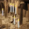 Led Battery Operated Candles Flickering Flameless Candle Lamp Stick Candles Wedding Home Decoration
