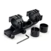 Taktisk dubbelomfattning Ringar Dual Ring Cantilever Mount Picatinny Weaver Scope Rail Mount med QD Cam Locks Adapter