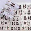 Designs Blumen Nagelaufkleber für Maniküre Nail Art Dekoration Niedliche Tierhase Ins Wassertransferaufkleber Mode Finger Wraps Tipps