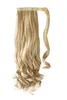 멋진 물결 모양의 금발인 버진 인간의 머리카락 포니 테일은 유럽의 금발 조랑말 꼬리 헤어 피스 120g을 빗을 빗물 120g