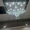 Nueva lámpara de araña de cristal grande con diseño de águila, lámpara de cristal moderna para sala de estar, luces grandes para vestíbulo de hotel