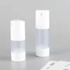 15ml 30ml 50ml havasız şişe pompası buzlu beyaz doldurulabilir şişeler 100 pcs