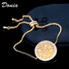 Donia bijoux luxe bracelet fête mode européenne et américaine maison classique orange micro-incrusté zircon dames designer cadeau d'anniversaire