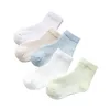 Calcetines para niños Spring Summer Nuevas niñas Niñas algodón delgado y transpirable calcetín de malla blanca para niños recién nacidos infantes