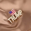 Broche Trump Bandeira da América Distintivo de diamante Outras artes e ofícios Distintivo comemorativo