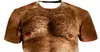 New MenWomens Funny Hairy Belly Body Chest Nipples 3D Print Casual T-Shirt Short Sleeve Tops Tee R15312e