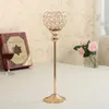 New Crystal Metal Candle Tealight Holders Stand Candelieri Candelabro per la tavola della festa nuziale Centrotavola Candelabro Decorazione domestica